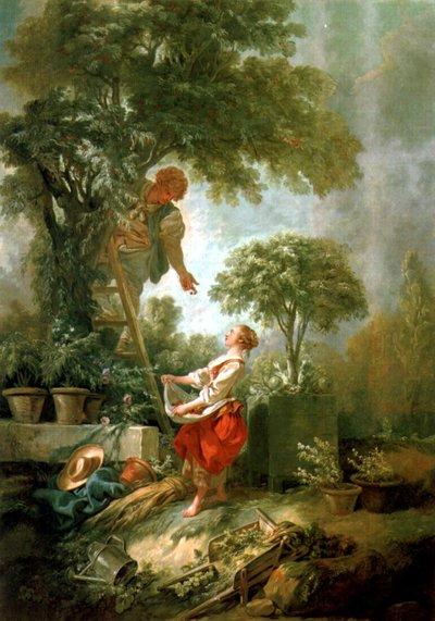 Landscape with Cherry Picker by François Boucher